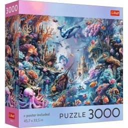 Puzzle Trefl 3000 piese Viata subacvatica cu poster inclus