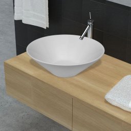 Chiuveta din ceramica de portelan, pentru baie, Art Bazin, alb GartenMobel Dekor