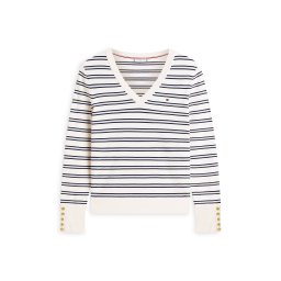 TOMMY HILFIGER Pulover negru / alb murdar