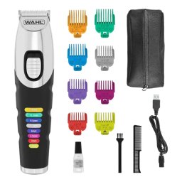 Aparat Hibrid de Tuns Barba si Parul Corporal Wahl Color Trim 09893.0443 Autonomie pana la 240Min Negru/Argintiu
