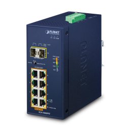 Switch PLANET IP30 Ind 8-P 10/100/1000T Unmanaged Gigabit Ethernet (10/100/1000) Power over Ethernet (PoE) Blue
