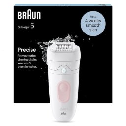Epilator Epilator 28 pensete, Wet & Dry, 2 viteze, SmartLight, fără fir, epilare delicată