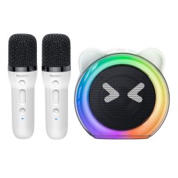 Boxa portabila karaoke Bluetooth + microfoane YSW36 Alb