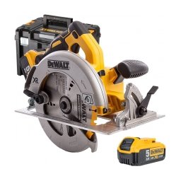 DeWalt - DCS570P2 - Fierastrau circular cu 2 acumulatori si incarcator, Li-Ion, 18 V, 5 Ah, 184x16 mm, valiza speciala