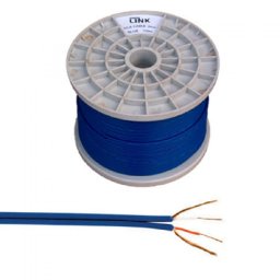 CABLU 2RCA 4MM ALBASTRU ROLA 100m