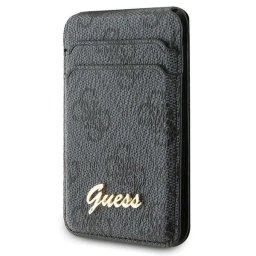 Husa Guess Wallet Card Slot Stand GUWMSHG4SHK case - black MagSafe 4G Classic Logo