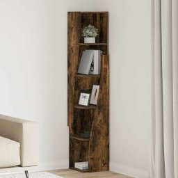 Dulap de colt Alb 27,5x27x140cm Lemn compozit GartenMobel Dekor