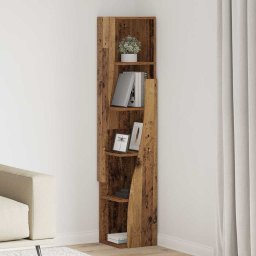 Dulap de colt Alb 27,5x27x140cm Lemn compozit GartenMobel Dekor