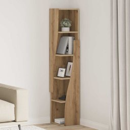 Dulap de colt Alb 27,5x27x140cm Lemn compozit GartenMobel Dekor