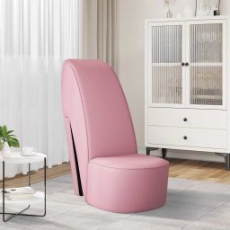 Scaun, design toc înalt, roz, piele ecologica GartenMobel Dekor