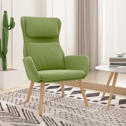Scaun de relaxare, verde deschis, catifea GartenMobel Dekor