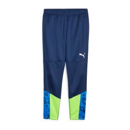 PUMA Pantaloni sport 'IndividualCUP' albastru / bleumarin / verde neon / alb