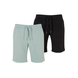 Urban Classics Pantaloni verde mentă / negru
