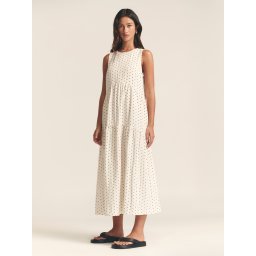 St MRLO Rochie 'REMI TIERED DRESS' crem / negru