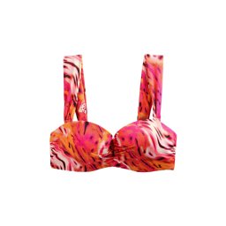 Next Sutien costum de baie portocaliu / roz / negru / alb