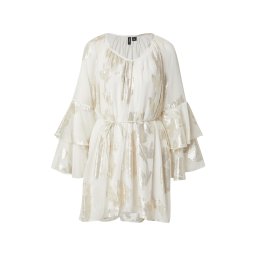 VERO MODA Rochie 'VMChili' auriu / alb natural