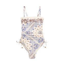 Next Costum de baie întreg crem / opal / maro / negru