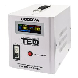 Stabilizator Tensiune TED Electric DZ082823 | 3000VA, AVR, Protectie Supratensiune