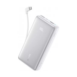 Baterie Externa ANKER Zolo, 10000mAh, 22.5W, QC + PD, 1 x USB-A - 2 x USB-C, White