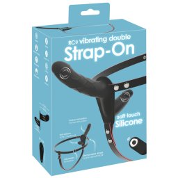 Strap-On Dublu Vibrator RC Vibrant Double Curea-On cu Telecomandă
