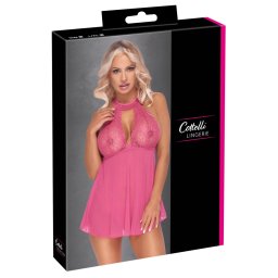 Babydoll Roz cu Tanga - Roz intens , S/M