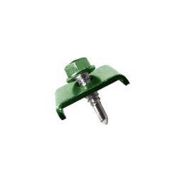 Set autoforant fixare plasa bordurata (Tip teava: Rectangulara, Finisaj: Verde RAL 6005)