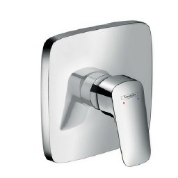 Baterie dus incastrata Hansgrohe gama Logis, crom
