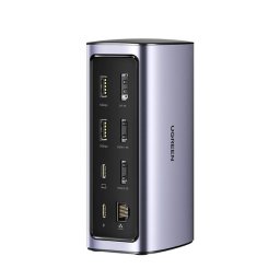 HUB multifunctional Ugreen 12 in 1 USB C USB HDMI DP RJ45 AUX SD TF gri (CM555)