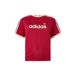 ADIDAS ORIGINALS Tricou 'Linear' roșu intens / alb natural