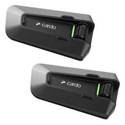 Sistem Intercom pentru Casca Motocicleta cardo PACKTALK EDGE Duo PT200101 Bluetooth 5.2 Raza de Actiune 1600M IP67 Negru