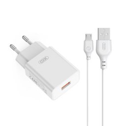 Incarcator XO Design Retea Cu Cablu microUSB L127 18W 3A 1 x USB-A Alb