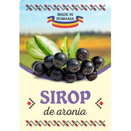 Etichete sticle personalizate, Sirop de aronia, 100x70 mm, 1000 buc rola