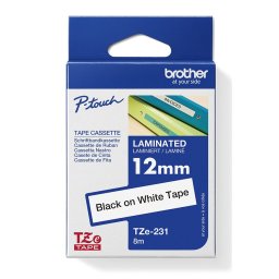 Banda continua Brother TZE231, 12mm x 8m, laminata pentru aparat de etichetare imprimanta