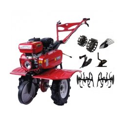 Raider - RD-T03 - Motosapa, Raider, -, 7 CP, 750 mm, 3 viteze (2 inainte + 1 inapoi), benzina fara plumb, roti de cauciuc, roti metalice, plug, sapa bilonare, plug