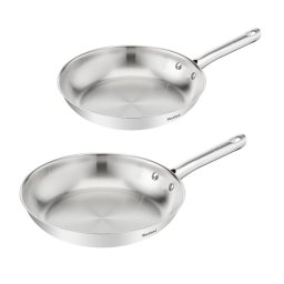 Tigai si seturi Set de tigăi cu 2 piese Tefal Duetto On B866S234, 24/28 cm, oțel inoxidabil, bază Thermo-Fusion™, inducție