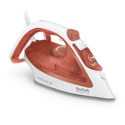 Fier de calcat Fier de călcat cu abur Tefal EasyGliss Eco FV5782E0, 2800W, jet de aburi 260 g/min, abur variabil 50 g/min, rezervor apa 270 ml, talpa Durilium Airglide, mod Eco, alb & portocaliu