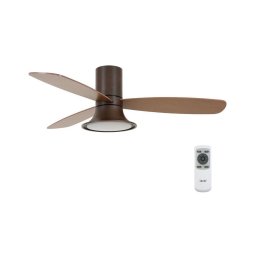 Ventilator LED de tavan Lucci Air 210663 FLUSSO 1xGX53/18W/230V maro + telecomandă