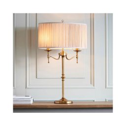 Endon 63648 - Lampă de birou STANFORD 2xE14/40W/230V alamă/bej