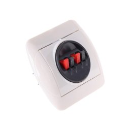 Conector boxa X4 cu 4 contacte pentru 2 difuzoare, montaj pe tencuiala