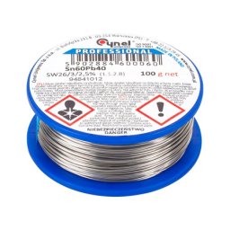Rola fludor Cynel Sn60Pb40, 3 mm, 100 g pentru lipituri electrice