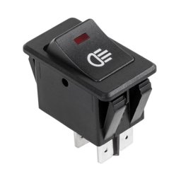 Intrerupator far auto ASW-17D cu iluminare, tip rocker, 12V