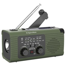 Radio multifunctional solar 5000 mAh cu lanterna si SOS Kruger&Matz