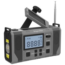 Radio multifunctional solar 10000 mAh Kruger&Matz cu lanterna si power bank