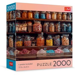 Puzzle Trefl 2000 piese Borcane de Bucurie, cu poster inclus