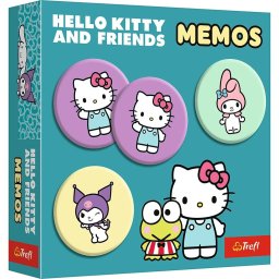 Joc de memorie Hello Kitty Memos pentru copii 3+ ani, 36 jetoane