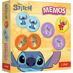 Joc de memorie Disney Stitch cu 36 jetoane, pentru copii 3+
