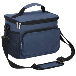 Geanta termoizolanta pliabila pentru plaja si picnic, 11 L, albastra