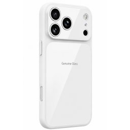 Husa OEM Apple iPhone 16 Genuine Glass Alb