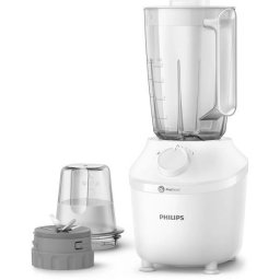 Blender Philips Seria 3000 HR2041/17, sistem problend, setare cu 1 viteza + impuls, capacitate maxima 1.9 L, capacitate efectiva 1 L, picioare antivibratie, culoare: alb