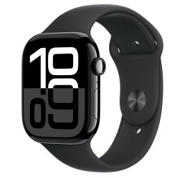 Apple Watch 10 GPS, Carcasa Jet Black Aluminium Case 46mm, Black Sport Band - M/L